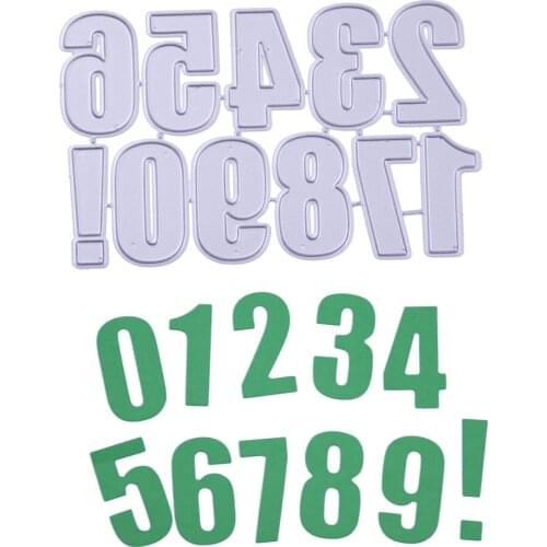 1.5in 0-9 Numbers Metal Die Cut Aniversary Birthday Scrapbook Album Card DIY Die Template Paper Craft Numbers Cutting Die