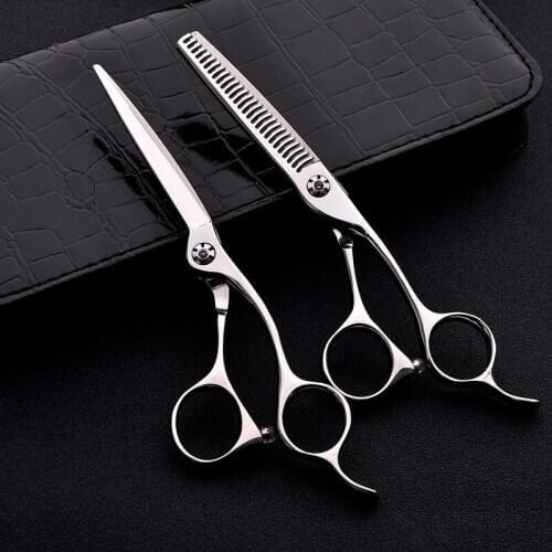 6 Inch Professional High Quality Hair Scissors Stainless Steel Hairdressing Cutting Thinning Scissors Tools for Barbershop