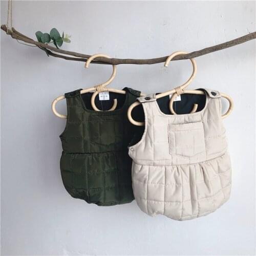 2021 Infant Autumn Baby Vest Triangle Jacket Plus Velvet Winter New Girls and Boys Baby Winter Warm Jacket