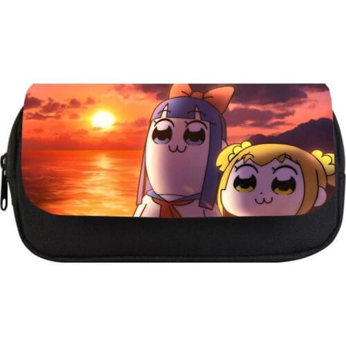 Anime Pop Team Epic Pencil Case Canvas Zipper Detachable Pencil Bag student Pencil Box kids Stationery Women Cosmetic Cases Bag