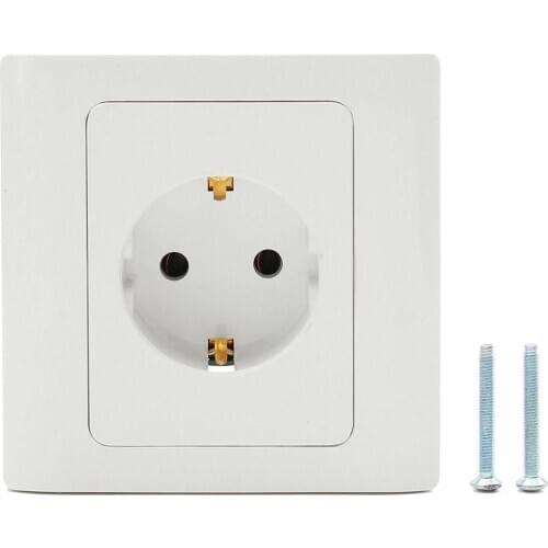New Useful EU German Standard 250V 16A 1 Gang Power Outlet Single Plug Wall Socket