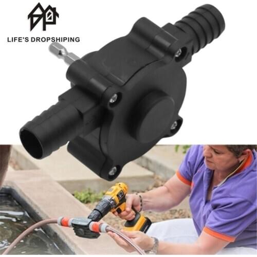 Convenient Electric Drill Pump Self Priming Transfer Pumps Oil Fluid Water Pump Portable Round Shank Heavy Duty Self-Priming
