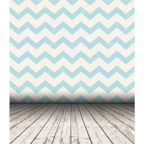 Grey Wood Floor for Newborn Photography Light Blue Chevron Summer Photography Backdrop for Kids Custom Photo Studio Props
