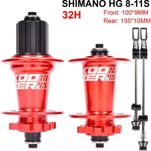 NEW Koozer XM490 PRO Bicycle Hubs 4 Bearing MTB Mountain Bike Hub Rear 10*135mm QR100*15 12*142mm Thru 32 Holes Disc Brake Hubs