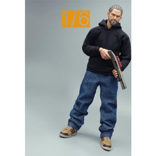 1/6 Scale DAM Gang Trend Hoodies Sweater Changyi Hip Hop Jeans For 12 Inch Doll Soldier Figures Collection