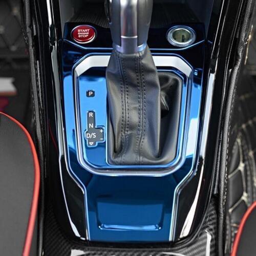 For Volkswagen T-Roc TRoc 2017 2018 Inner Central Console Gear Shift Box Panel Cover Trim Stainless Steel Car-Styling Accessory