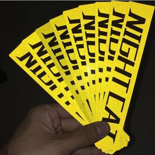 Motorcycle Body Waterproof Personalized Pattern Sticker Night Owl Nightcat Reflective Strip