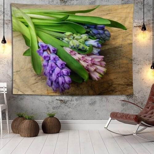 Custom High Quality Hyacinth Hanging Tapestry Home Party Decoration Tapestries Photo Background Cloth Table Cloth Wall Tapes