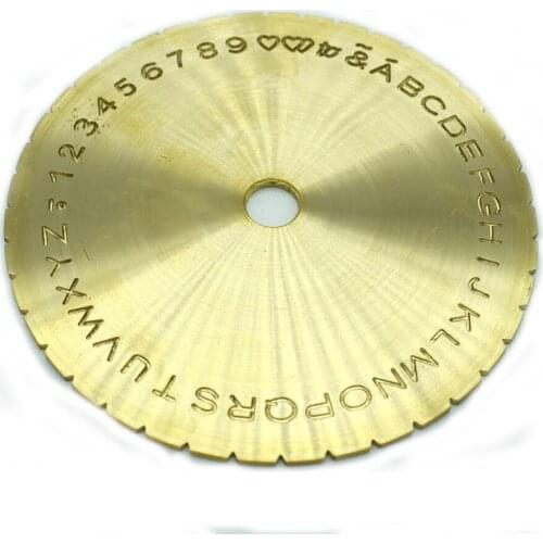 Jewellers Tool Letter Type Dial Font Disc For Inside Ring Engraving Machine