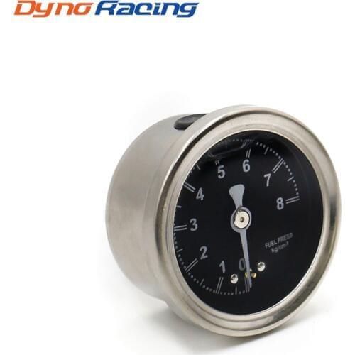 Liquid Filled Fuel Press Pressure Gauge BLACK Regulator R32 R33 R34 S15 Universal JDM 1/8 NPT YC100491