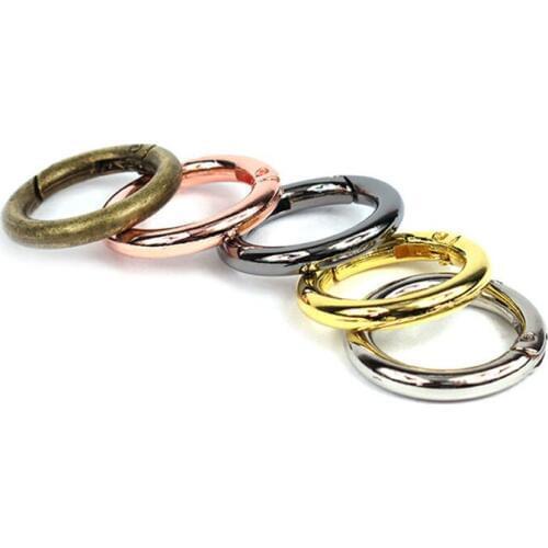 5 Colors 28mm Spring Gate D O Ring Openable Keyring Leather Bag Belt Strap Dog Chain Buckle Snap Clasp Clip Trigger Accessories
