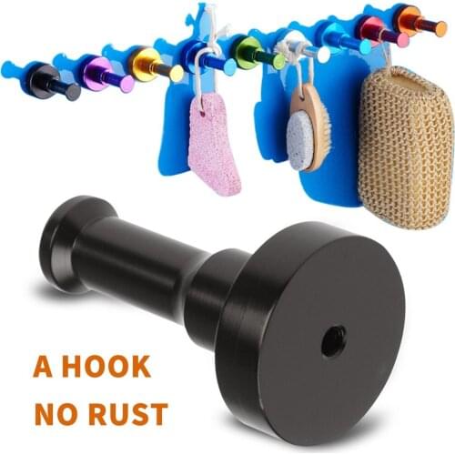 1PC Colored Single Hook Space Saving DIY Towel Wall Hook Nail Bathroom Kitchen Clothes Key Hat Bag Rack Home Accessories