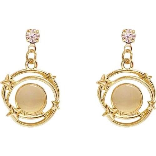 10 pair/lot high quality fashion jewelry metal resin stone star planet earrings for women 2020