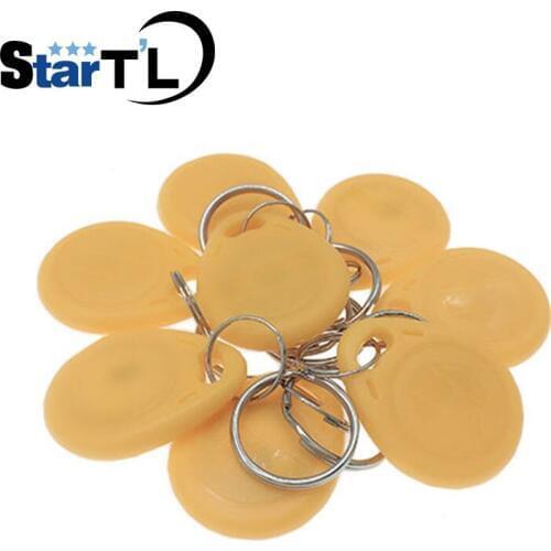 10 pcs 125khz keyfobs card Blue TK4100 Chip Keycard Read only Access key-chain Card for Access Control System Key only