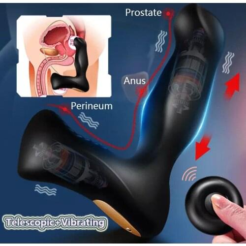 2020 Wireless Remote Control Heating Telescopic vibrator Butt Plug Big Anal Plug Prostate Massager Adult Toys For Men Sex shop