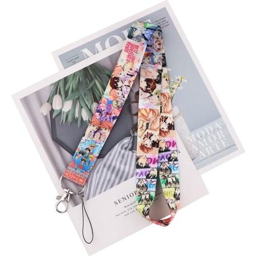 24pcs/lot MD695 DMLSKY Anime Phone Lanyard Keychain Lanyards for keys Badge ID Fashion Neck Straps Accessories Gifts