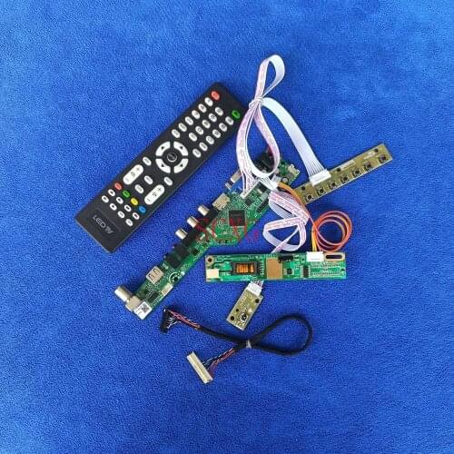 30-Pin LVDS Kit USB VGA AV HDMI-compatible LCD matrix controller board 1-CCFL Fit HT14X1B-111/HT14X1B-121 Signal Analog 1024*768