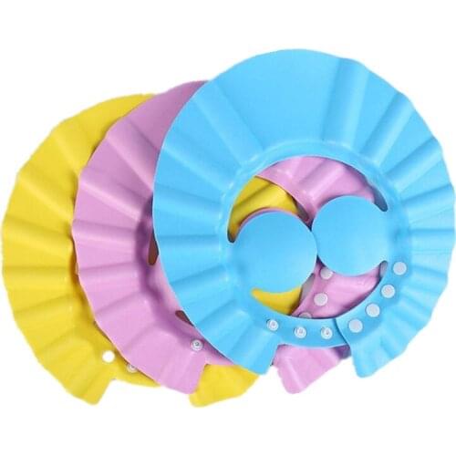 4pc/lot Childrens Adjustable Shampoo Caps baby bath hat HTRQ3015