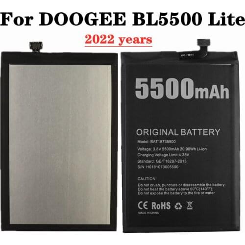 100% New 5500mAh BAT18735500 Battery For DOOGEE BL5500 Lite 4G 6.19'' 19:9 Android 8.1 Quad-core