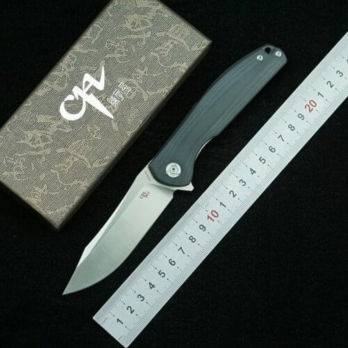 CH3516-G10 New Folding Knife D2 Blade G10+ Steel Handle Outdoor Camping Survival Kitchen Multifunctional EDC Utility Knife