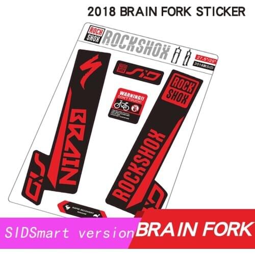 For 2018 ROCKSHOX SID Lightning Smart Edition Fork Sticker BRAIN Front Fork Sticker bike stickers