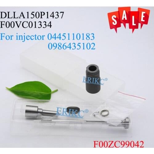 ERIKC F00ZC99042 Injector Overhaul Repair Kits Nozzle DLLA150P1437 Valve F00VC01334 For FIAT FOED OPEL 0445110183 0986435102