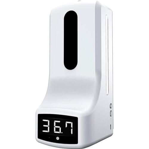 2 in 1 Infrared Thermometer K9 Automatic Soap Dispenser Palm Temperature Measurement and Disinfection Integrated Machine