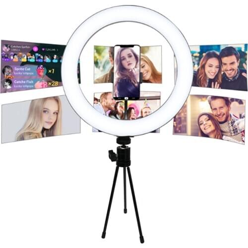 26/16CM Photography Lighting Phone Ringlight Tripod Stand Photo Led Selfie Bluetooth remote Ring Light Lamp TikTok Youtube Live