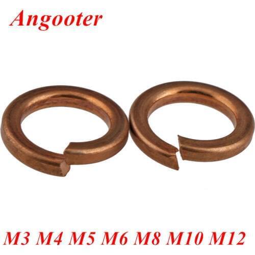 M3 M4 M5 M6 M8 M10 M12 GB93 Brass Spring Washers brass Spring Locking washer Copper gasket meson brass gasket