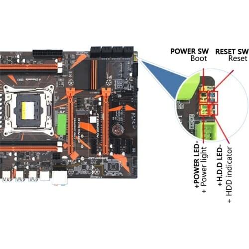 X99 2011-V3Pin DDR3 Desktop Computer Mainboard Motherboard for E5 2678V3 CPU Kit