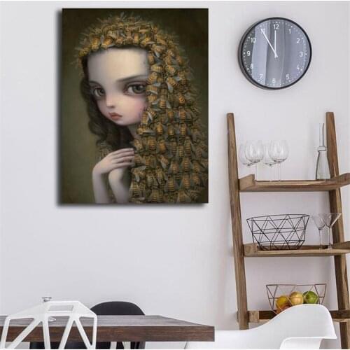 Mark Ryden Queen Bee Wall Art Canvas Poster And Print Canvas Painting Decorative Picture For Office Bedroom Home Decor Framework
