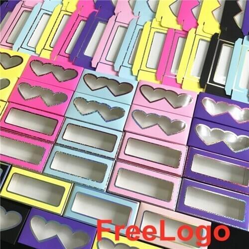 New special window Lash Boxes Packaging Wholesale 5D mink lash Paper Box Various Color Empty Eyelashes Boxes Vendor makeup