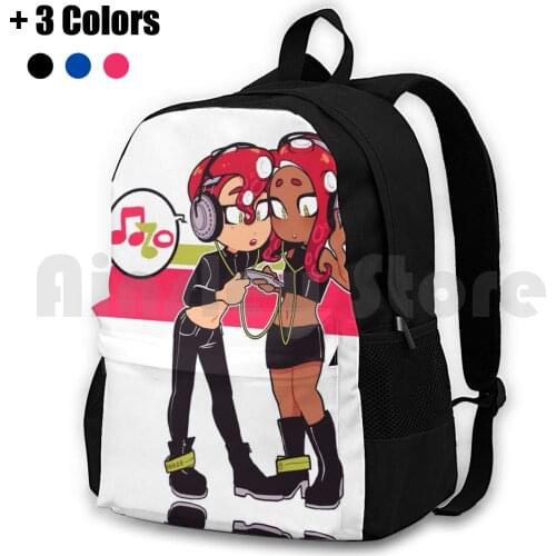 Octo Headphones Outdoor Hiking Backpack Waterproof Camping Travel Octo Expansion Agent 8 Inkling Splatoon Splatoon 2 Splat Hero