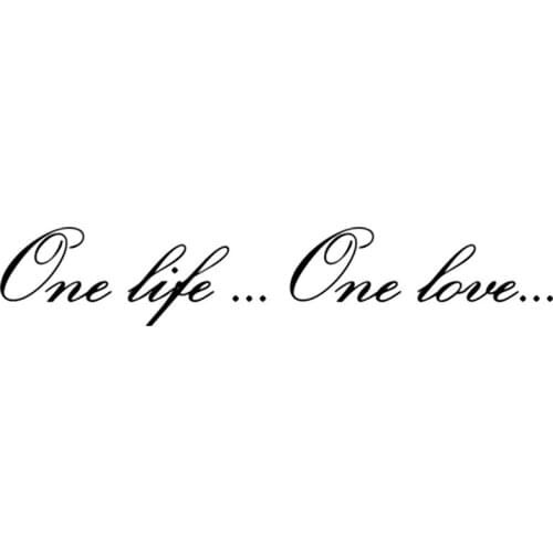 One Life...One Love... Car Stickers and Decals Auto Sticker 11cm*58cm