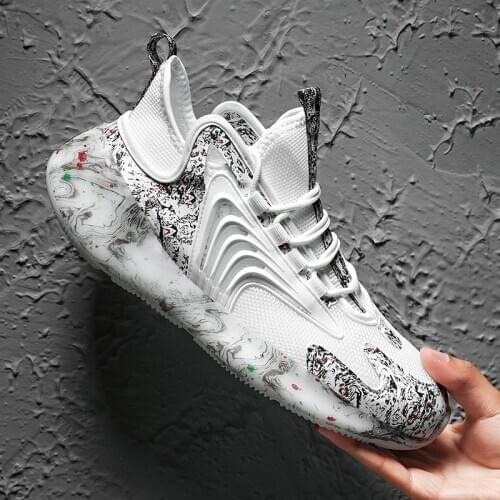 Casual gym cool platform men mesh walking Casual top sports trainers mens vintage Mens athletic unisex black white barbati 2020