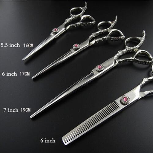 Professional Japan steel Plum handle 5.5 / 6 / 7 inch hair scissors makeup Thinning barber Cutting shears hairdressing scissors