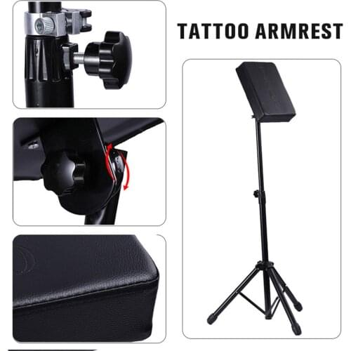 Height Adjustable Tattoo Armrest Tripod Professional Holder Bracket with Soft Sponge Pad Rest Stand Arm Bar Pad Tattoo Supply