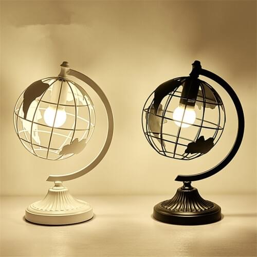 Nordic Modern Table Lamps Personality Minimalist Art Livingroom Bedroom Study Black White Globe Bedside Lamps Table Lights