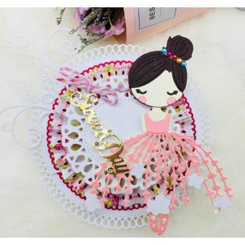 L-Sunday Crafts Die Cuts Girl Metal Cutting Dies Stencils Scrapbooking Embossing Paper Crafts Cardmaking DIY