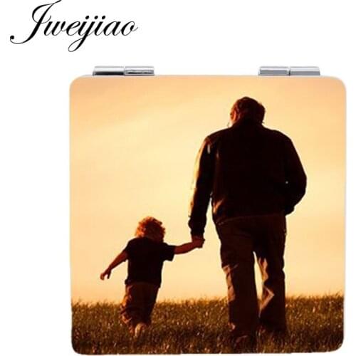 Youhaken Happy fathers day Art photograph Tools Accessories Mirrors Double Sides leather Portable mirror for gift FQ859