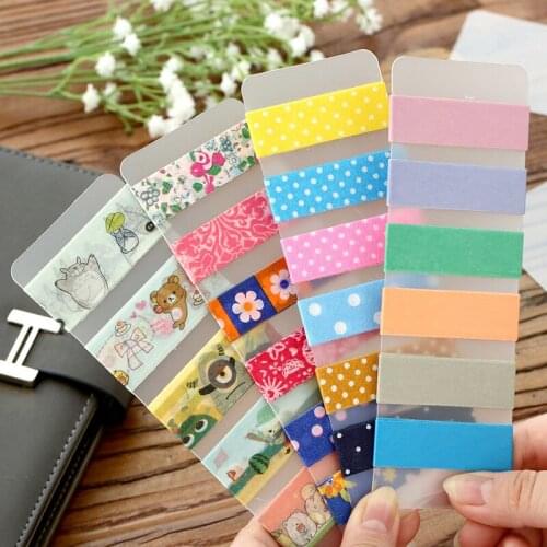 10pcs/lot Sticky Tape Accessories Matte PVC Washi Tapes Organizer Ruler Stationery Tools Wrap Band Winding Tool Tape Dispenser