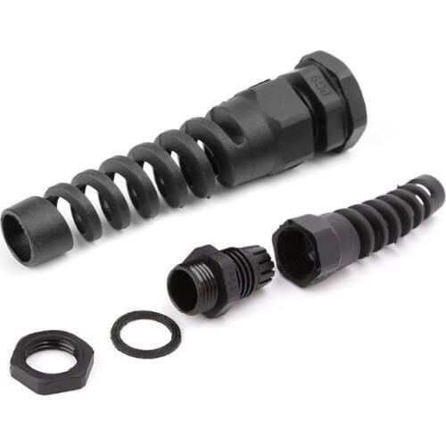 10pcs Waterproof M16 PG9 Cable Connectors Spiral Strain Relief Protector