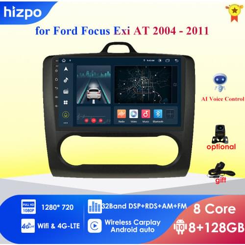 4G Carplay Android 10 AI Voice Control Car Radio Multimedia Video Player For Ford Focus 3 2011-2019 Navigation GPS Stereo Audio