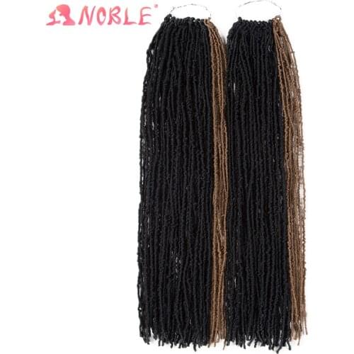 Noble Star Crochet Hair Synthetic Faux Locs Crochet Braids Dreadlocks 18 Inch 2 Pcs/Pack Ombre Blonde Braiding Hair Extensions
