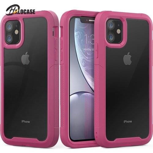 Military Shock Absorption Case For iPhone 12 11 Pro Max X XR XS XS Max Transparent PC+TPU Protective Case For iPhone 6S 7 8 Plus