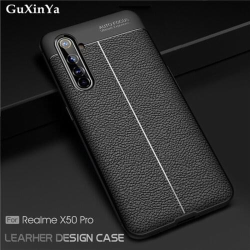 Realme X50 Pro 5G Phone Case Cover Luxury Leather ShockProof TPU Protective Case Realme X50 Pro Funda Realme X50 Pro Coque 6.44"