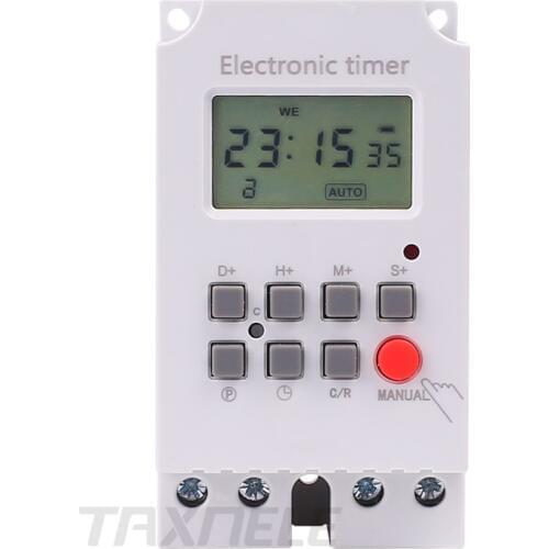 KG316S High Load 30A 220V 7 Days Weekly Digital Electronic Lighting Timer Interval 1 Second Power Direct Output