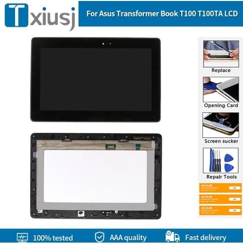 T100TA-C1-GR T100T 5490NB FP-TPAY10104A-02 For Asus Transformer Book T100 T100TA LCD Display Touch Screen Digitizer with Frame