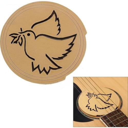 10.5cm 6 Types Wooden Sound hole Cover Screeching Halt for Electric Acoustic Bass Guitar