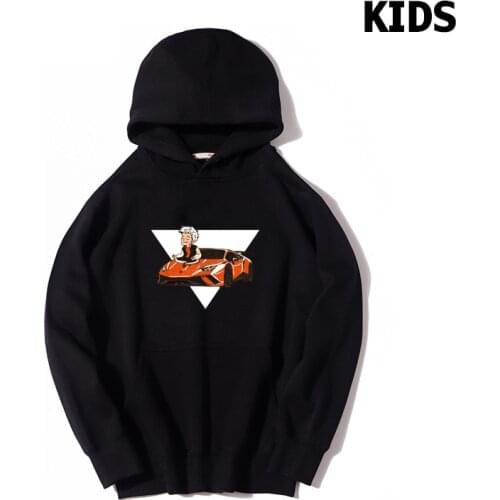 Childrens Hoodie Merch A4 Lamba New LOGO Autumn Winter Kids Thicked Fleece Hooded Sweatshirts Family Clothing Pullover Tops